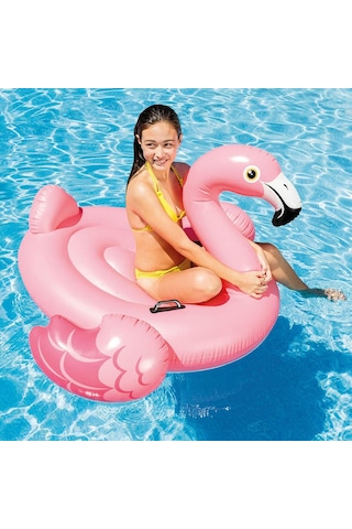 İntex Flamingo Binici Tutmaçlı Deniz Flamingo Binici Bot Şişme 1.42 x 1.37 x 97 CM Çok Renkli