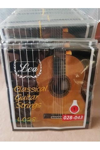 Lea Lc-28B Siyah Misinalı Alt Teller Klasik Gitar Tel Tam Set