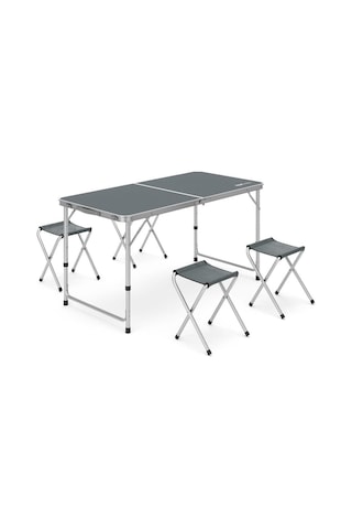 Rox Camping Katlanır Masa Tabure Seti Gri