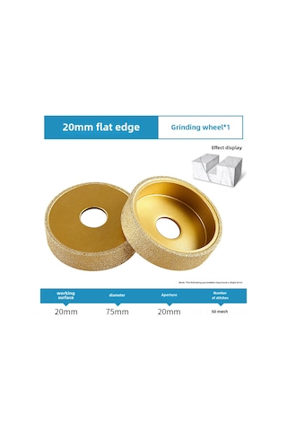 Dofolink Mermer, Kireçtaşı, Seramik Taşlar İçin Direk Kenarlı Sürekli Plesli Elmas Zımpara Testere, 20mm Kalınlıkta Kesme Ve Zımparalama Aracı