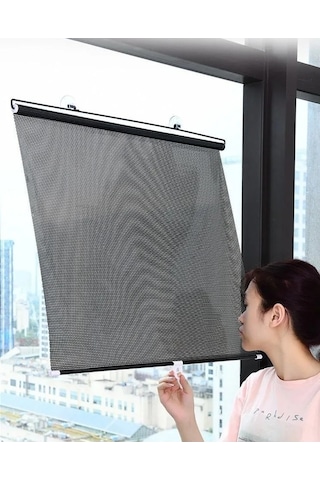 Novahub 58x125 Cm Siyah Desenli Güneşlik Stor Perde, Işık Kontrolü Ve Konfor İçin Mükemmel