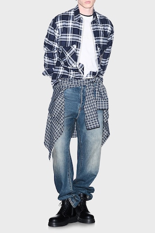 Armani Exchange Ekoseli Oversize Fit Uzun Kollu Gömlek Erkek Gömlek Xm003255 Af27138 Fb529 Lacivert