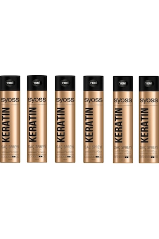 Syoss Keratin Ekstra Güçlü Tutuş Saç Spreyi 6 x 400 ML