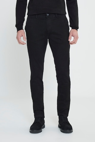 George Henry Pamuklu Slim Fit Dar Kesim Yan Cepli Esnek Chino Pantolon Siyah