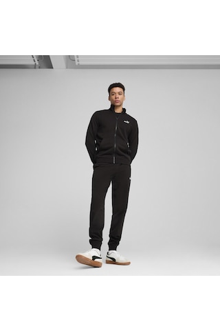 Puma Essentials No 1 Logo Track Erkek Siyah Dik Yaka Ceket Siyah