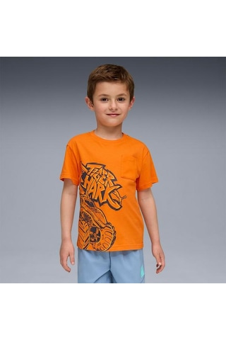 Puma Puma X Hot Wheels Erkek Çocuk Turuncu Tişört