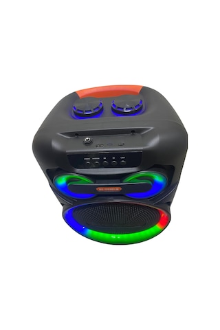 Rose Ms-1203bt-w 12 İnch Hoparlör Rgb Led Taşınabilir 1 Adet Mikrofon Usb-radyo-bluetooth Hoparlör