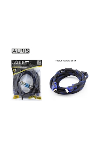 Auris 3 Metre Hdmı To Hdmı Kablosu Monitör Tv Uydu Alıcısı