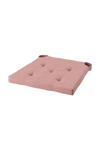 Sandalye Minderi Pembe Renk MeridyenDukkan 35/42x40x4 cm IKEA Cırt Cırtlı Bantlı