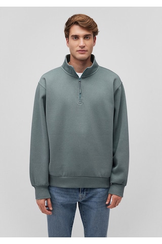 Mavi - Yarı Fermuarlı Yeşil Basic Sweatshirt 0s10278-71577 Yeşil