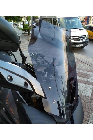 2015-17 Yamaha Mt09 Tracer Uzun Ön Cam Koyu Füme Zeus 53cm 4mm