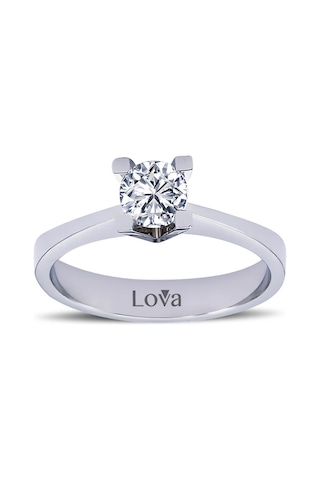 Lova D Renk 0,50 Karat Pırlanta Tektaş Yüzük - Hrd - 1050117