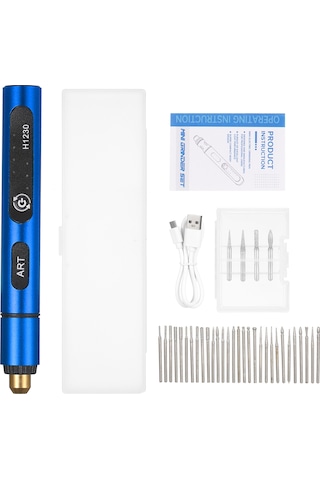 Konesam 3 Hızlı Usb Şarjlı Mini Elektrikli El Aleti - Tırnak Ve El Sanatları İçin 34 Parça Aksesuarlı Taşınabilir Cihaz