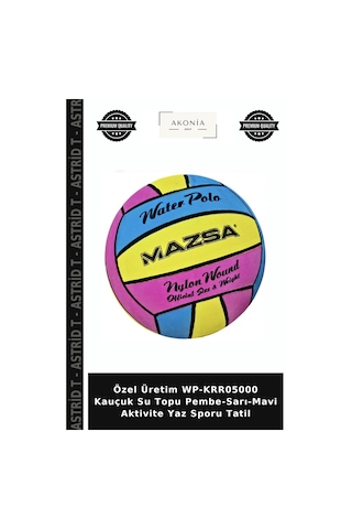 Özel Üretim Wp-krr05000 Kauçuk Su Topu Pembe-sarı-mavi Aktivite Yaz Sporu Tatil Çok Renkli