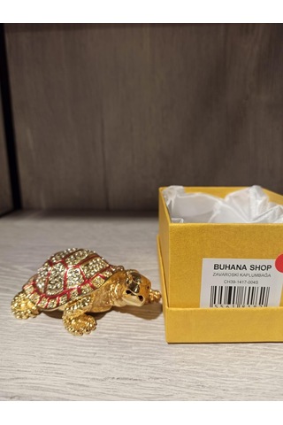 Swarovski Taşlı Kaplumbağa Mücevherlik / Dekoratif Biblo