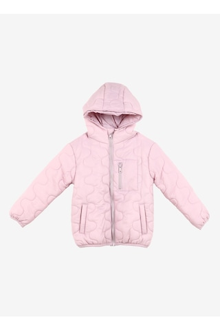 Caterpillar Pembe Kız Çocuk Dik Yaka Kapitone Mont C3wg-mnt07