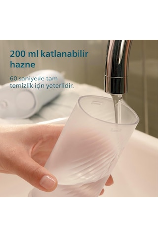 Kompakt Ağız Duşu, 3 Modlu, 200ml Su Hazneli, Usb Şarjlı, 360 Başlık, Titreşim Ve Hassas Temizlik, Hx3333/24