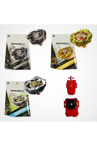 Beyblade X Serisi Set 3 Beyblade 2 Fırlatıcı - Bx00-01, Bx00-02, Bx-15