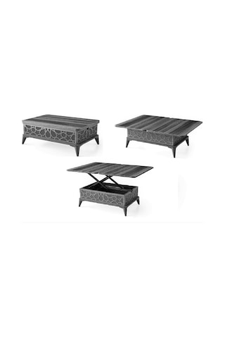 ZERENLAND 1315 AKILLI SEHPA, SİHİRLİ SEHPA, AÇILIR ORTA SEHPA, BÜYÜYEN SEHPA 82*50cm STAR CEVİZ
