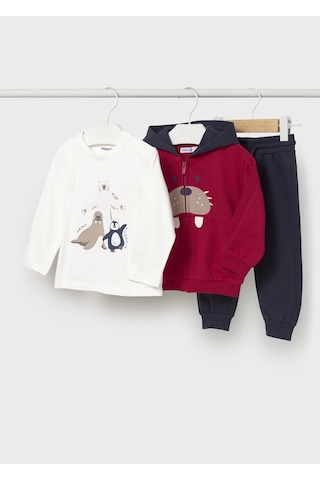 Mayoral Erkek Bebek 3'lü Eşofman Takımı 2840 Kırmızı