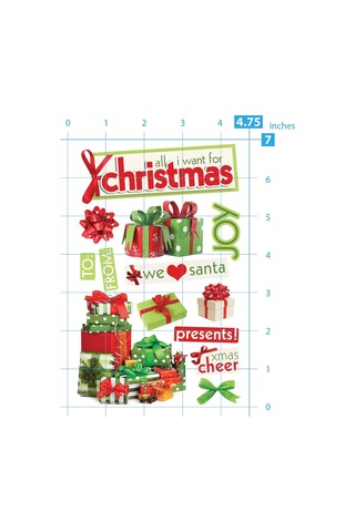 Lexroo 3d Çıkartmalar 4,5"x8,5"-all I Want For Christmas Standart