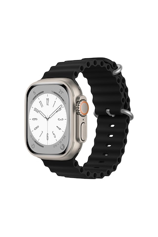 Forzacase Apple Uyumlu Watch Ultra 3 49mm İle Oluklu Ocean Silikon Kordon Kayış - Fc007