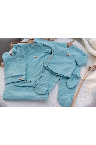 Bilge Trend Kız Erkek Bebek Natural 7 Parça Yeşil Hastane Çıkışı yeşil