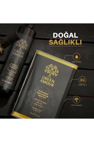 Green Amour Soğuk Sıkım Natürel Sızma Zeytinyağı 3 L