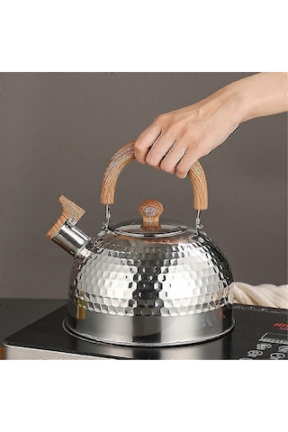 3l Düdüklü Çaydanlık Büyük Kapasiteli Vintage Su Isıtıcısı Mutfak, Gazlı Ocak Ve İndüksiyonlu Ocak İçin Uygundur Diğer