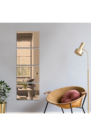 Decorıta Ayna - 4'Lü Takım Dikdörtgen Ayna - 25Cm X 35Cm Çok Renkli