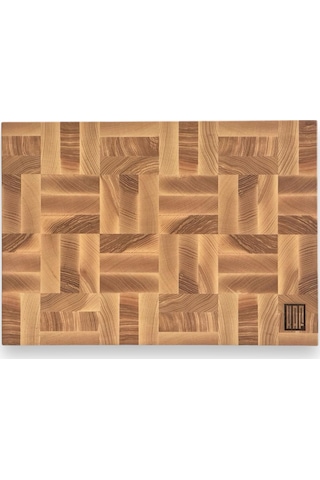 Kaf Ahşap Kesme Tahtası Dişbudak Beyaz End-grain Large