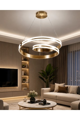 Cata Ct-8630 Parla Kumandalı Ledli Avize - 180w GOLD KASA