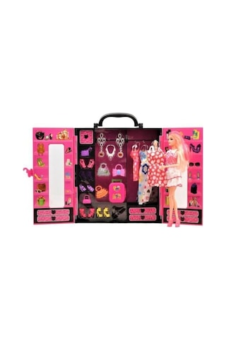 Barbie Gardrop Çanta 30 Parça  Aksesuarlı
