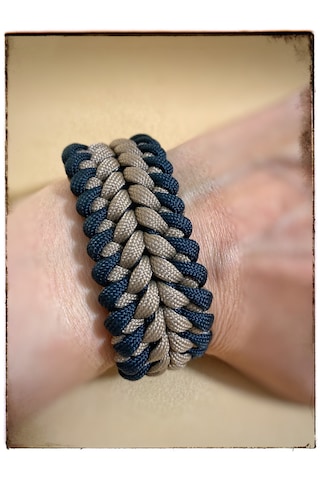 Avcı Model Paracord Bileklik Siyah - Kahverengi