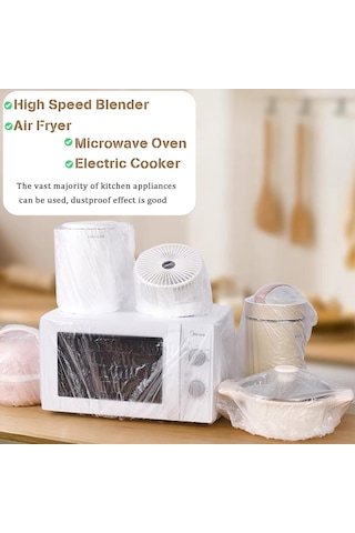 Skycity Mutfak Aletleri İçin 3 Boyutlu Şeffaf Toz Koruyucu Örtüleri - Esnek Kenarli, Yağ Ve Toz Engeli, Fırın/pres Mantiği/toaster Uyumlu Şeffaf