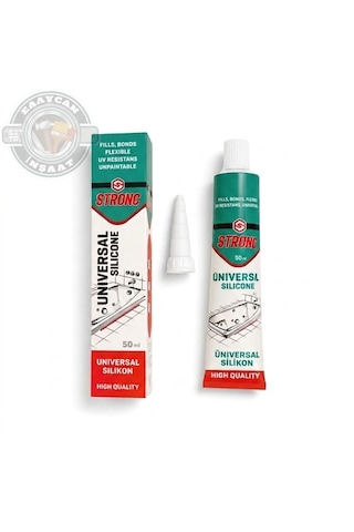 2 Adet Strong Şeffaf Universal Tüp Silikon Mastik 50 Ml