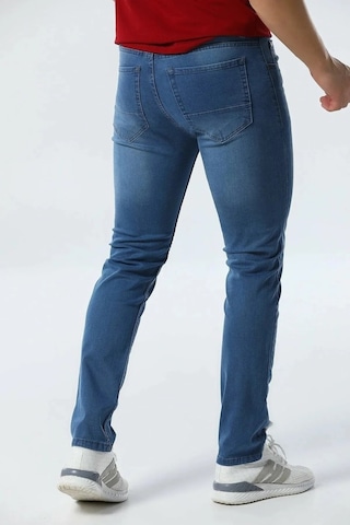 Erkek Mavi Slim Fit Likralı Esnek Jean Kot Pantolon Mavi