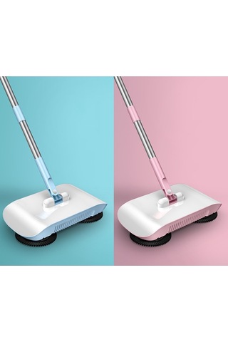 Sones X2 Vites Destekli Yürüyerek Kullanılan Süpürge, Özellikler: 1 Paçavra İle Pembe