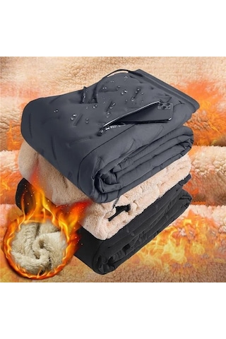 Koyu Gri Kış Eşofman Erkekler Peluş Kalın Polar Eşofman Kuzu Yünü Termal Pantolon Rahat Pantolon Su Geçirmez Rüzgar Geçirmez Sıcak Pamuklu Pantolonlar Koyu Gri