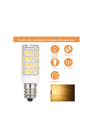 Moveevo E12 Vidalama Led Ampul 5w 3000k Isık 51 Led 360 Aydınlatma 220v-240v Mikrodalga Fırın Buzdolabı适合 Ilık Beyaz