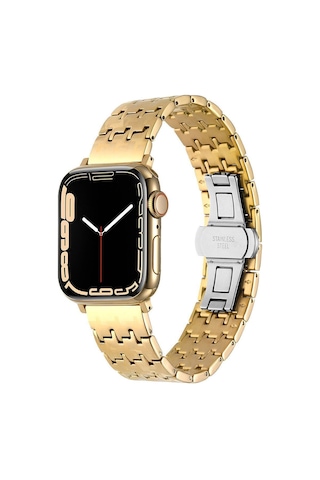 Watch 42mm Uyumlu Krd-86 Metal Kordon Zore Gold