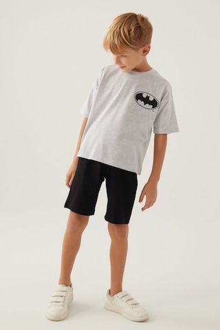 Batman With Emblem Kar Melanj Erkek Çocuk Bermuda Takım 5274-42902 Kar Melanj