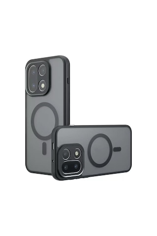 Maks Technology One Plus 15 5g Kılıf M-safe Şarj Özellikli Kamera Korumalı Mkst Lunex Kapak - Siyah