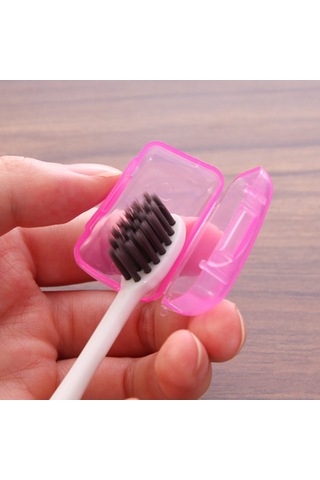 Küçük Ve Taşınabilir Seyahat Fırçası Kafası Koruyucu Kutu 5 Ahşap