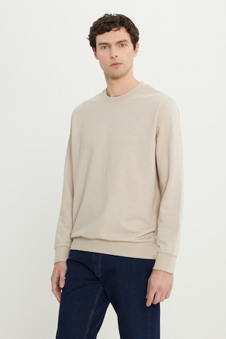 AC&Co / Altınyıldız Classics Erkek Standart Fit Normal Kesim 2 İplik Recycle Pamuklu Bisiklet Yaka Sweatshirt - Bej