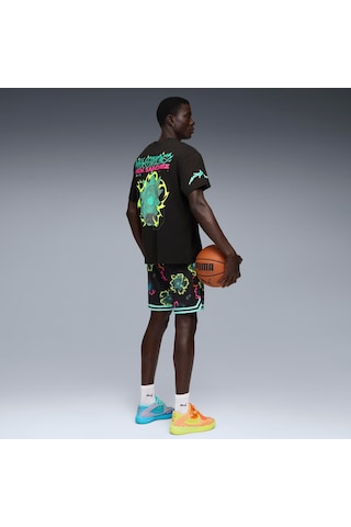 Puma Hoops X Rick And Morty Tee I Erkek Yetişkin T-shirt SIYAH