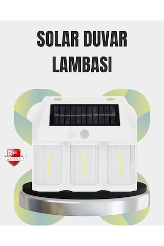 Pır Sensörlü Solar Lamba Otomatik Şarj Ve Gece Aydınlatma - Lisinya Sarı