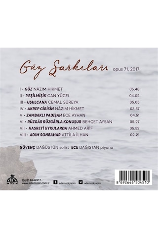 Fazıl Say Güz Şarkıları- Güvenç Dağüstün - Ece Dağ Istan (Cd)