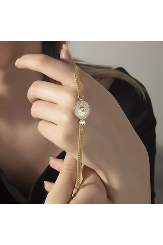 Çeyrek Ziynet Altın Bileklik Viyana Zincirli