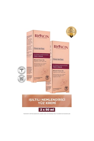 Bioxcin Gold On Skin Işıltılı Nemlendirici Yüz Kremi 50 Ml 2 Adet